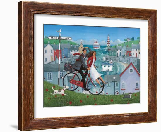 Bicycle Seascape-Peter Adderley-Framed Art Print