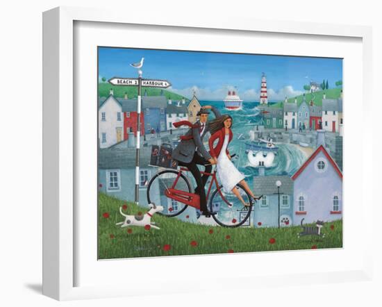 Bicycle Seascape-Peter Adderley-Framed Art Print