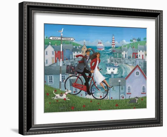 Bicycle Seascape-Peter Adderley-Framed Art Print