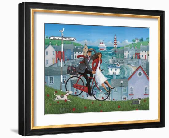 Bicycle Seascape-Peter Adderley-Framed Art Print