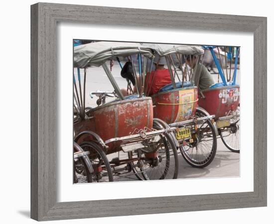 Bicycle Taxi, Khon Kaen, Thailand-Gavriel Jecan-Framed Photographic Print