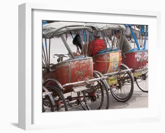 Bicycle Taxi, Khon Kaen, Thailand-Gavriel Jecan-Framed Photographic Print