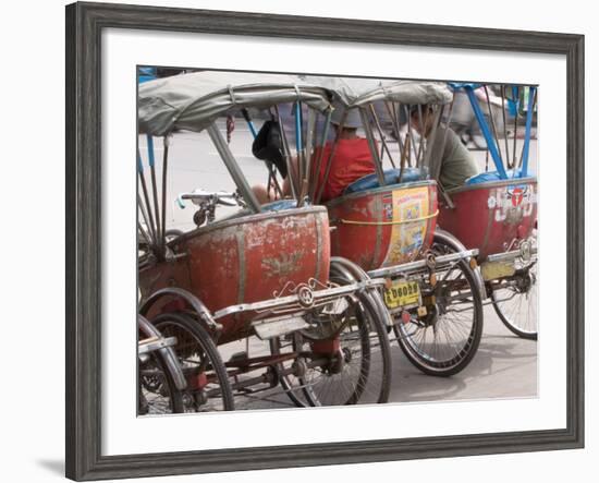 Bicycle Taxi, Khon Kaen, Thailand-Gavriel Jecan-Framed Photographic Print