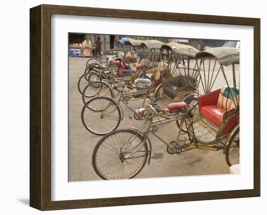 Bicycle Taxis, Khon Kaen, Thailand-Gavriel Jecan-Framed Photographic Print