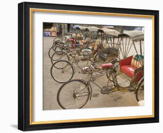 Bicycle Taxis, Khon Kaen, Thailand-Gavriel Jecan-Framed Photographic Print