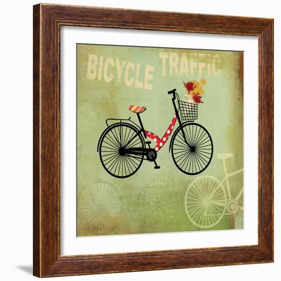 Bicycle Traffic-Andrew Michaels-Framed Art Print