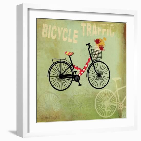 Bicycle Traffic-Andrew Michaels-Framed Art Print