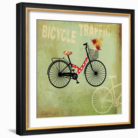 Bicycle Traffic-Andrew Michaels-Framed Art Print