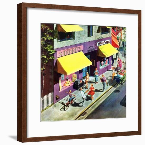 "Bicycle Tricks", June 18, 1955-Thornton Utz-Framed Giclee Print