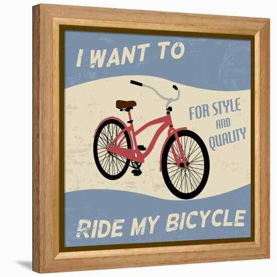 Bicycle Vintage Poster-radubalint-Framed Stretched Canvas