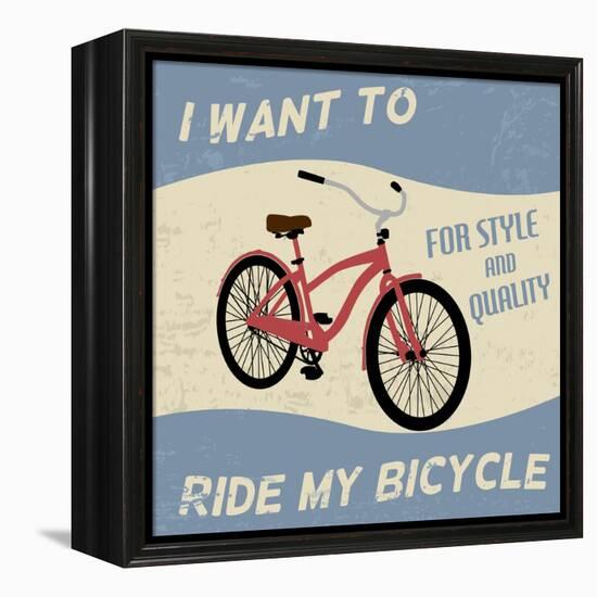 Bicycle Vintage Poster-radubalint-Framed Stretched Canvas