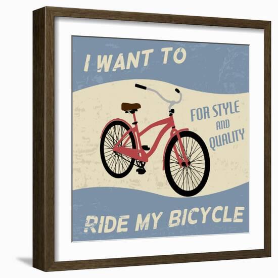 Bicycle Vintage Poster-radubalint-Framed Art Print