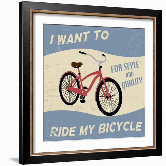 Bicycle Vintage Poster-radubalint-Framed Art Print