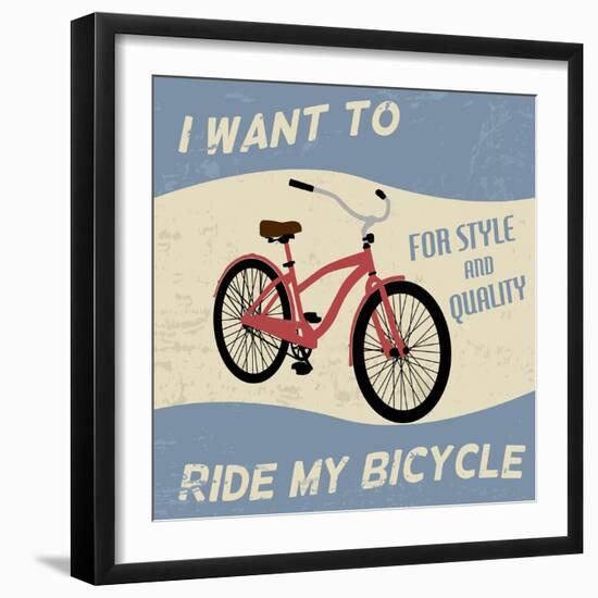 Bicycle Vintage Poster-radubalint-Framed Art Print