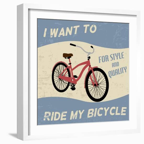 Bicycle Vintage Poster-radubalint-Framed Art Print