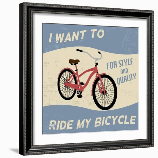 Bicycle Vintage Poster-radubalint-Framed Art Print