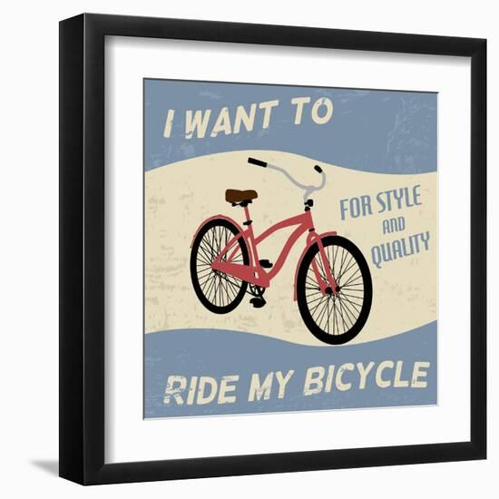 Bicycle Vintage Poster-radubalint-Framed Art Print