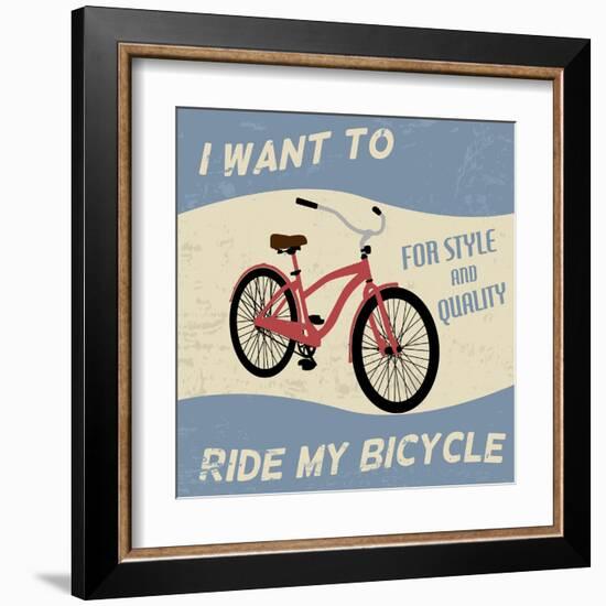 Bicycle Vintage Poster-radubalint-Framed Art Print