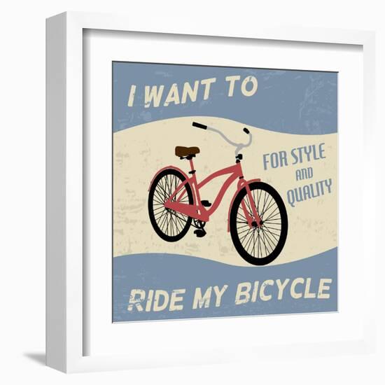 Bicycle Vintage Poster-radubalint-Framed Art Print