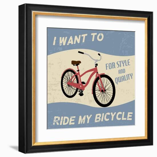 Bicycle Vintage Poster-radubalint-Framed Art Print