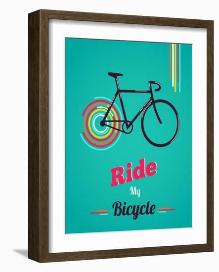 Bicycle, Vintage Poster-Marish-Framed Art Print