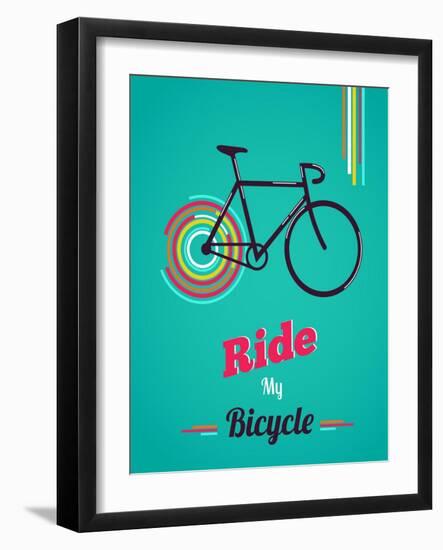 Bicycle, Vintage Poster-Marish-Framed Art Print