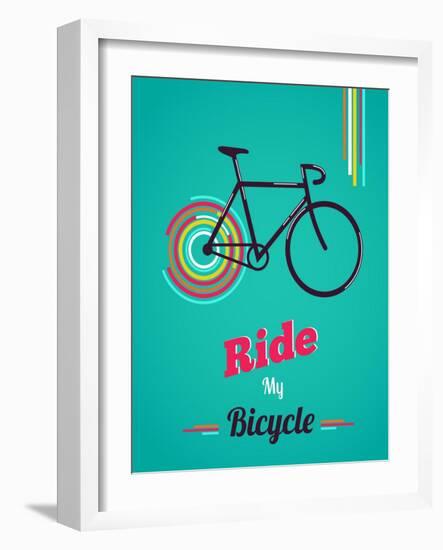 Bicycle, Vintage Poster-Marish-Framed Art Print