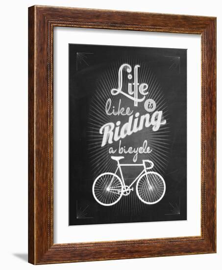 Bicycle Vintage Typographical Background-Melindula-Framed Art Print