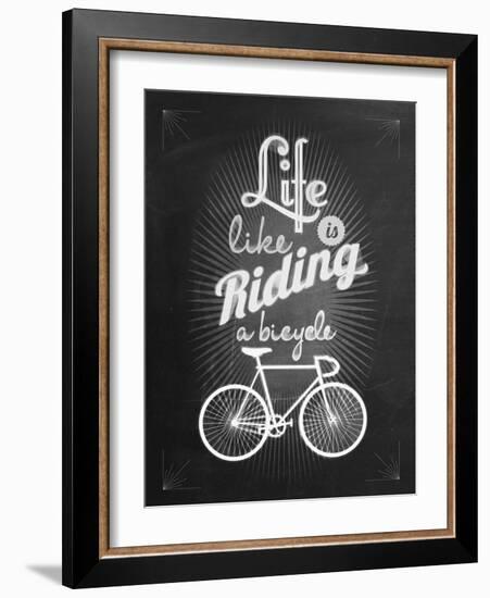 Bicycle Vintage Typographical Background-Melindula-Framed Art Print