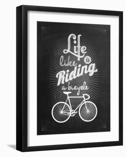 Bicycle Vintage Typographical Background-Melindula-Framed Art Print