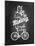 Bicycle Vintage Typographical Background-Melindula-Mounted Art Print