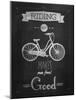 Bicycle Vintage Typographical Background-Melindula-Mounted Art Print