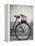 Bicycle with weathered basket-Jenny Elia Pfeiffer-Framed Premier Image Canvas