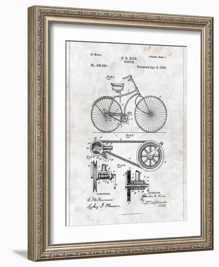 Bicycle-Patent-Framed Art Print