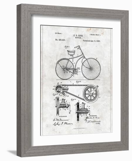 Bicycle-Patent-Framed Art Print