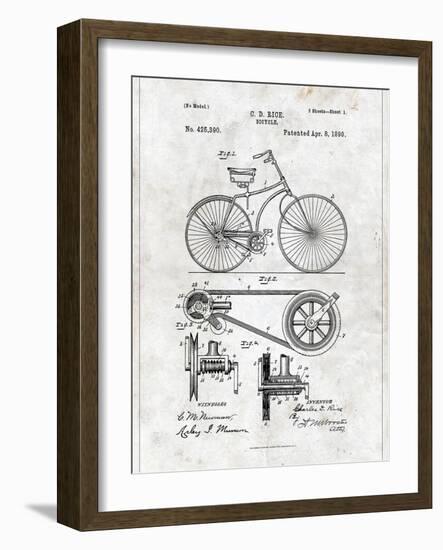 Bicycle-Patent-Framed Art Print