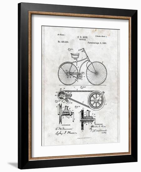 Bicycle-Patent-Framed Art Print