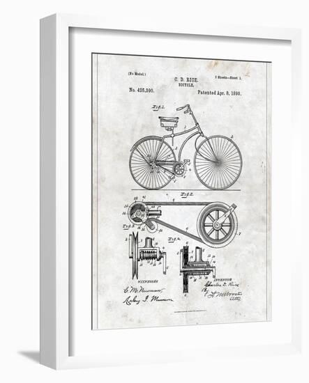 Bicycle-Patent-Framed Art Print