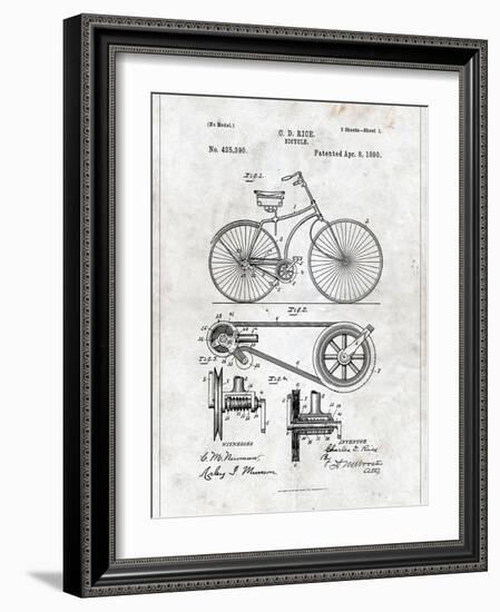 Bicycle-Patent-Framed Art Print