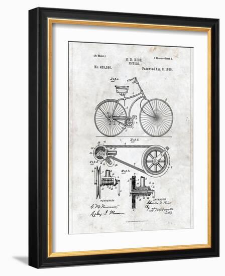 Bicycle-Patent-Framed Art Print