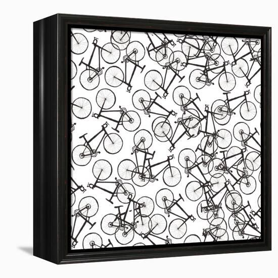 Bicycles, 2020, (Fine Liner)-Charlotte Orr-Framed Premier Image Canvas