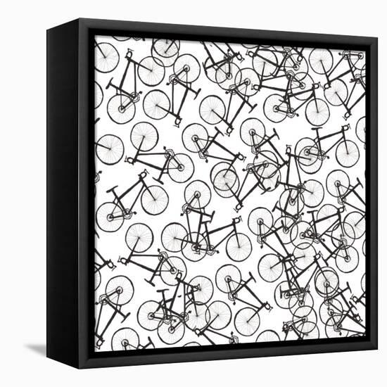 Bicycles, 2020, (Fine Liner)-Charlotte Orr-Framed Premier Image Canvas