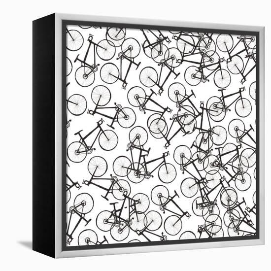 Bicycles, 2020, (Fine Liner)-Charlotte Orr-Framed Premier Image Canvas