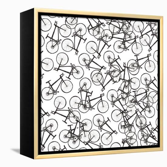 Bicycles, 2020, (Fine Liner)-Charlotte Orr-Framed Premier Image Canvas