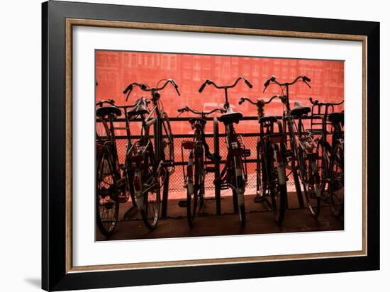 Bicycles at Centraal Station II-Erin Berzel-Framed Photographic Print