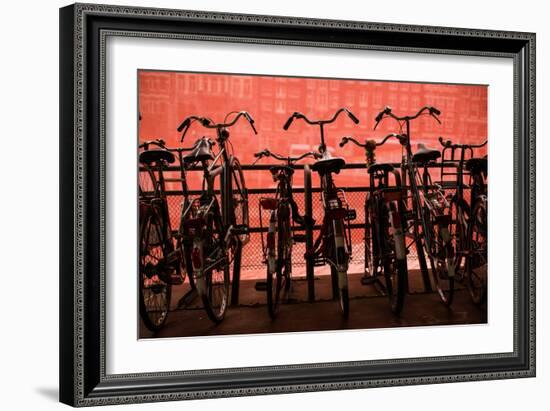 Bicycles at Centraal Station II-Erin Berzel-Framed Photographic Print