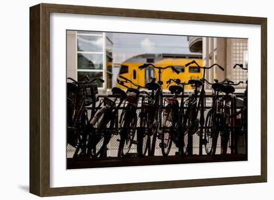 Bicycles at Centraal Station-Erin Berzel-Framed Photographic Print