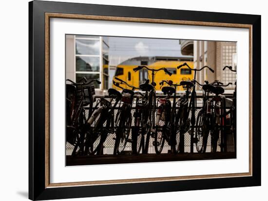 Bicycles at Centraal Station-Erin Berzel-Framed Photographic Print