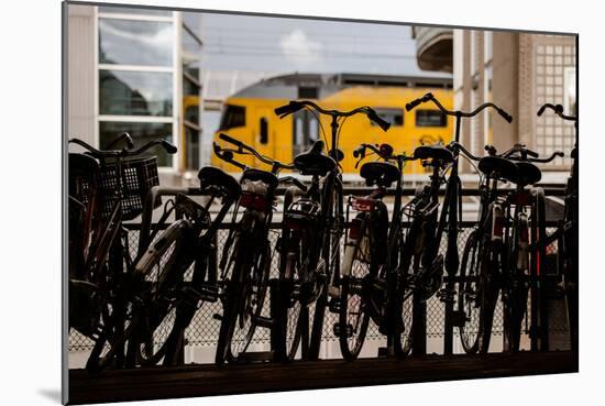 Bicycles at Centraal Station-Erin Berzel-Mounted Photographic Print