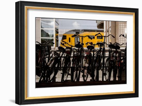 Bicycles at Centraal Station-Erin Berzel-Framed Photographic Print